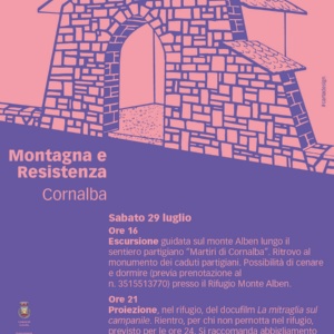 MONTAGNA E RESISTENZA - 29/30 LUGLIO 2023